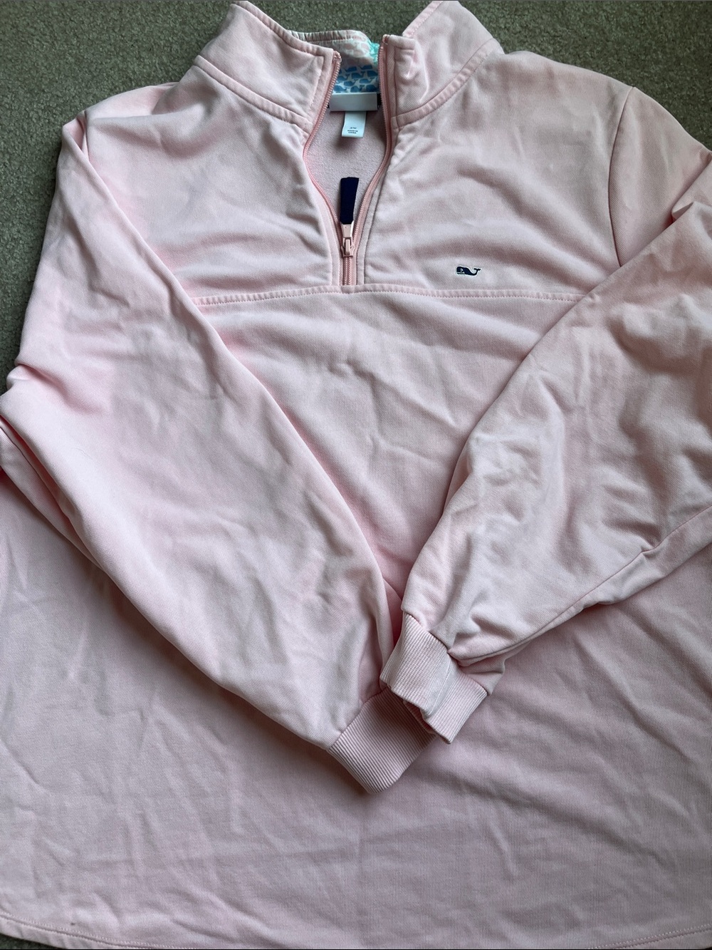 Vineyard Vines Women’s Light Pink Quarter-Zip Pullover